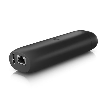 Ubiquiti UniFi Protect ViewPort adapter showing HDMI video output and Power over Ethernet RJ45 port
