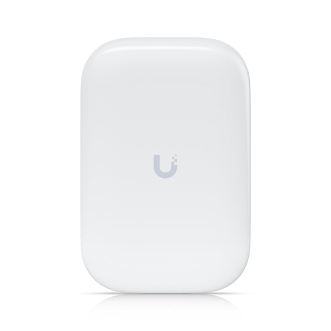 Ubiquiti UniFi Swiss Army Knife Ultra indoor outdoor access point featuring an ultra-compact white rectangular housing with curved edges.