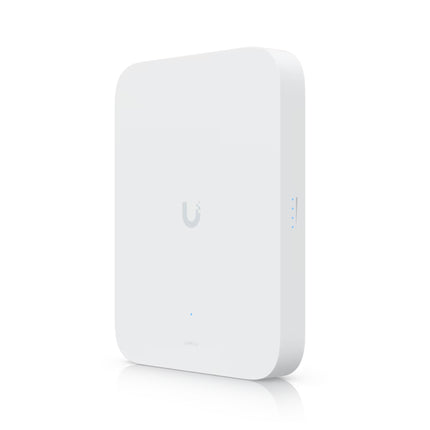 Ubiquiti UniFi U5G Max Outdoor 5G gateway mounted to an external antenna pole.