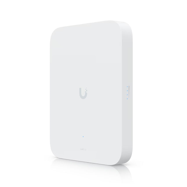Ubiquiti UniFi U5G Max Outdoor 5G gateway mounted to an external antenna pole.
