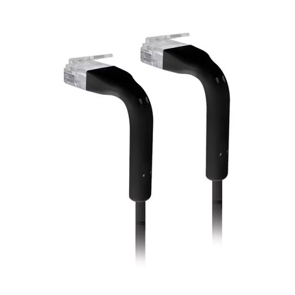 Ubiquiti UniFi ultra-thin Cat6 RJ45 patch cables displayed in white, blue, and black color options.