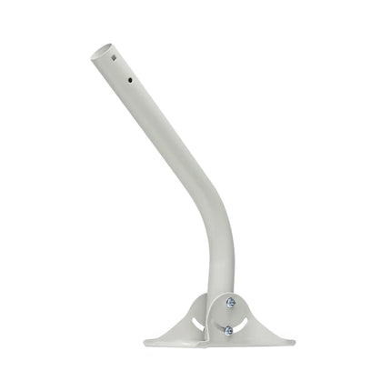 Ubiquiti universal wall and pole mounting arm bracket UB-AM in matte grey steel featuring an adjustable base plate for outdoor wireless CPE installation.