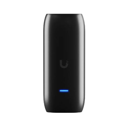 Ubiquiti UP-AI-Port 4K AI detection device angled view showing compact design and network interface.