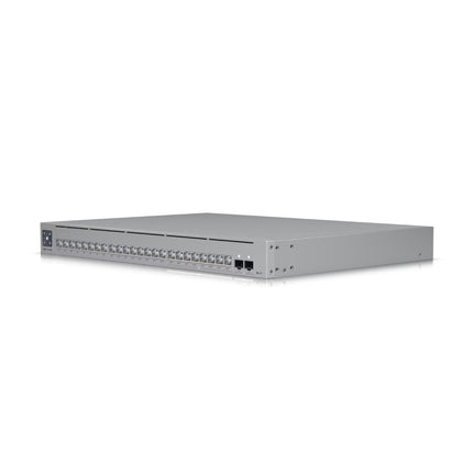 Ubiquiti USW-Pro-Max-24-PoE LCM status touchscreen display and dual 10G SFP+ uplink ports