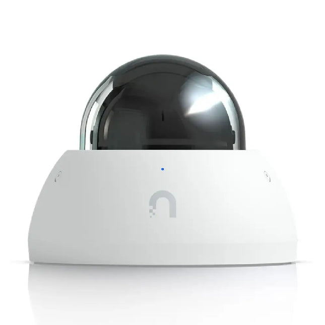 Ubiquiti UVC-AI-Dome 4K security camera front view showing industrial housing.