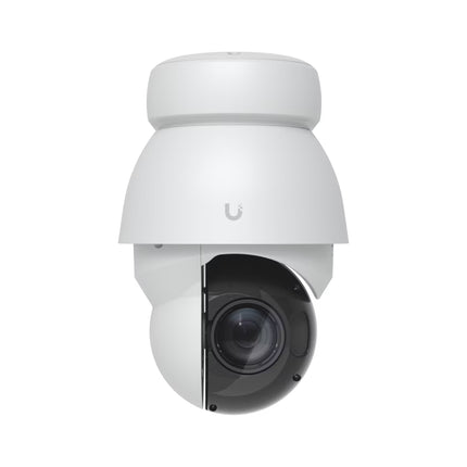 Detail of Ubiquiti UVC-AI-PTZ-Precision long-range optical zoom lens and high-power adaptive IR illuminator array