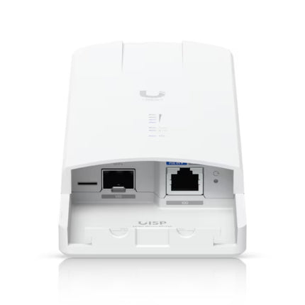 2.5GbE RJ45 ethernet port and weather-sealed cable gland on Ubiquiti Wave-MLO5
