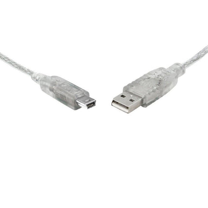 8Ware USB 2.0 Cable 1m A to Mini - USB B Male to Male Transparent - CCTV Guru