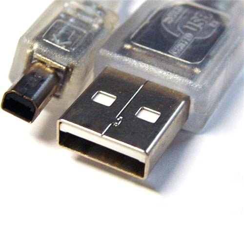 8Ware USB 2.0 Cable 3m A to B 4 - pin Mini Transparent Metal Sheath UL Approved - CCTV Guru