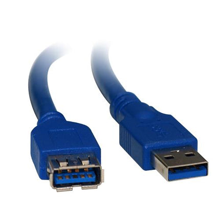 8Ware USB 3.0 Cable 1m A to A Male to Female Blue - CCTV Guru