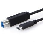 8Ware USB - C to USB - B Cable 1m Type - C to B Male to Male Black 10Gbps - CCTV Guru