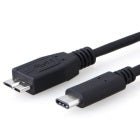 8Ware USB - C to Micro USB - B Cable 1m Type - C to Micro B Male to Male Black 10Gbps - CCTV Guru