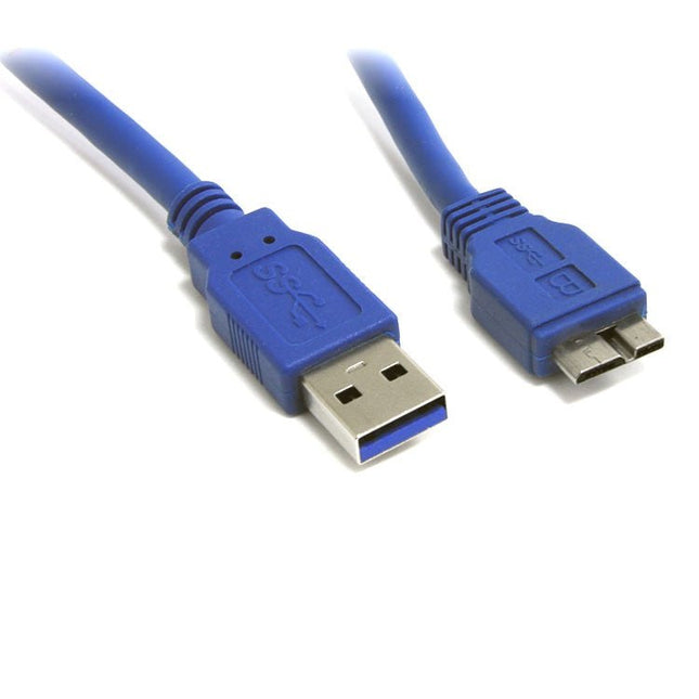 8Ware USB 3.0 Cable 2m USB A to Micro - USB B Male to Male Blue - CCTV Guru