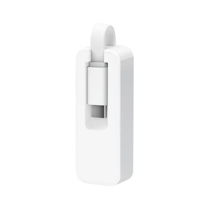Studio shot of the TP-Link UE300C USB Type-C to RJ45 Gigabit Ethernet Network Adapter available from TP-Link Australia.