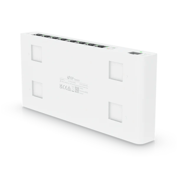 Ubiquiti UISP Switch, 8 - Port GbE Switch w/ 27V Passive PoE, For MicroPoP Applications, 110W PoE Budget, Fanless, Layer 2 Switching NHU - UISP - S - CCTV Guru