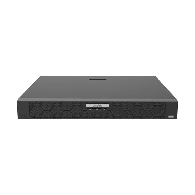 Uniarch NVR-216B-P16 16-channel 16-PoE 4K network video recorder chassis front view