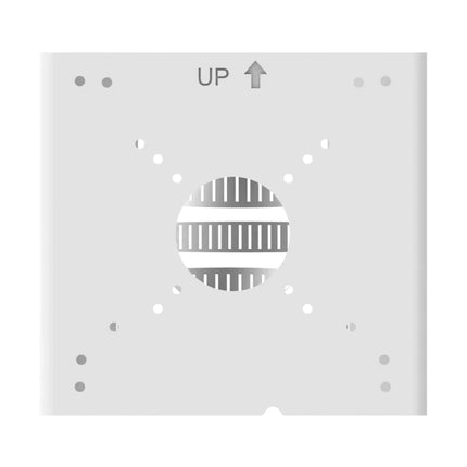 Uniarch TR-UP06-C-IN pole mount adapter secured to an outdoor utility post supporting a CCTV security camera.