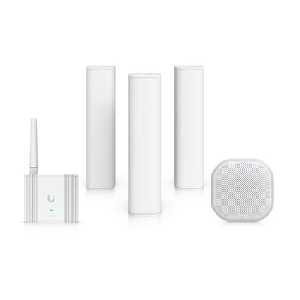 UniFi Protect expansion kit with three Motion sensors, SuperLink Gateway and PoE siren; console and switch sold separately
