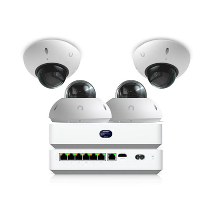 UniFi G6 Dome 4K CCTV camera bundle with NVR and PoE switch
