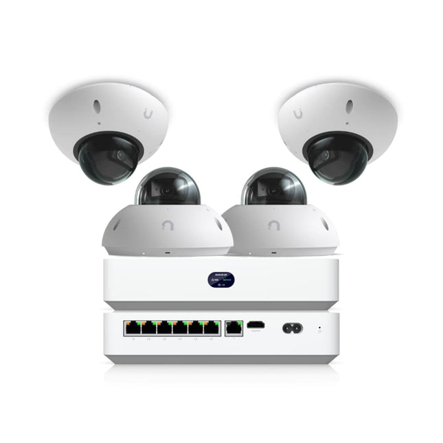 UniFi G6 Dome 4K CCTV camera bundle with NVR and PoE switch