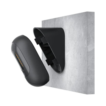 The UniFi Protect UP-FloodLight package breakdown including the included flat wall mount, angled mounting bracket, and installation screw kit.  