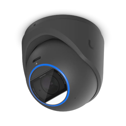 UniFi Protect G6 Pro Turret UVC-G6-Pro-Turret-B black 4K 8MP PoE+ AI camera with 2.36x optical zoom, front view