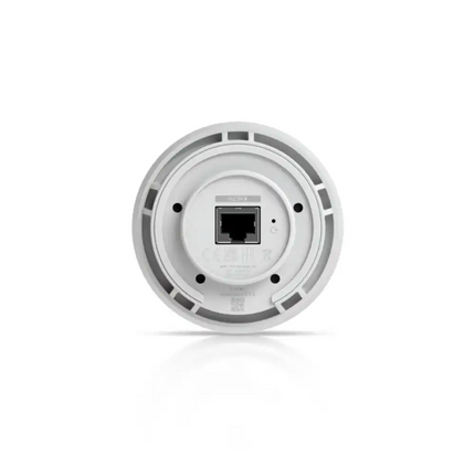 UniFi Protect G6 Bullet camera rear view showing Gigabit PoE RJ45 port – single cable power and data