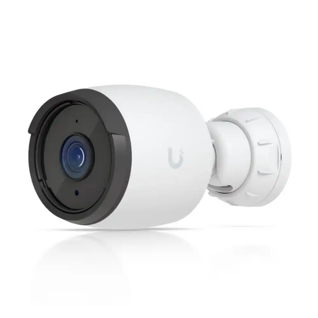 UniFi Protect UVC-G6-Bullet white 4K 8MP AI bullet camera side view – 30m IR night vision IP66