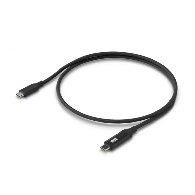 UniFi UACC-Cable-USB-100W USB-C cable showing the integrated double-sided charge display.