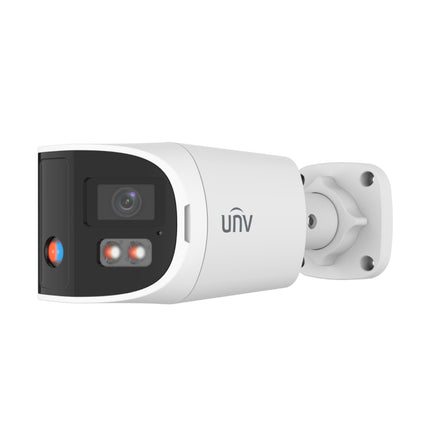 Uniview IPC2K28SE-ADF28KMC-DL-I0 8MP binocular dual-lens 180-degree panoramic bullet network camera front view.