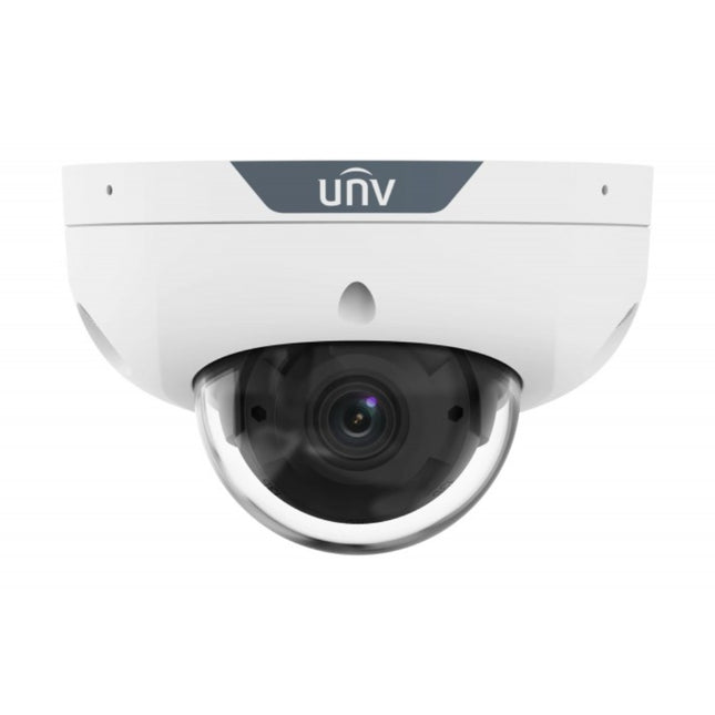 Dimensional drawing and mounting interface diagram for the Uniview IPC318SB-ADF28KMC-DL-I1 security camera.
