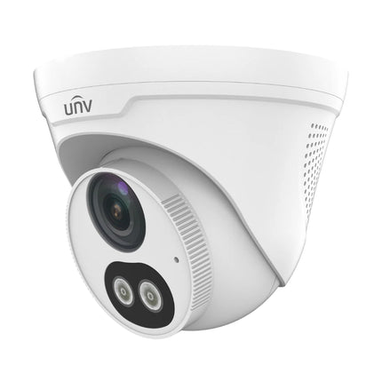 Uniview IPC3618LE-ADF28KC-DL 8MP ColorHunter fixed turret IP camera with 2.8mm lens in white.