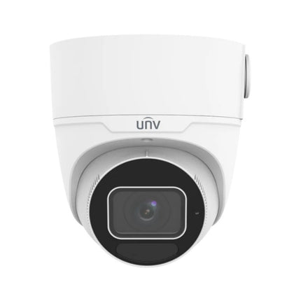Front close-up of Uniview IPC3636SS-ADZK-I1 showing 2.7-13.5mm motorized zoom lens and smart IR illuminators.