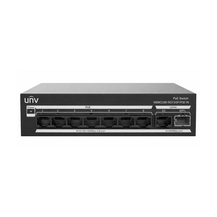 Uniview NSW2100-9GT1GP-POE-IN 9-port cloud-managed Gigabit PoE switch