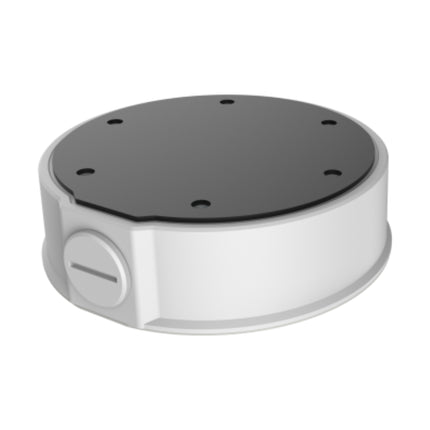 Uniview TR-JB04-D-IN aluminum alloy junction box for 8MP fisheye and fixed dome cameras in white.