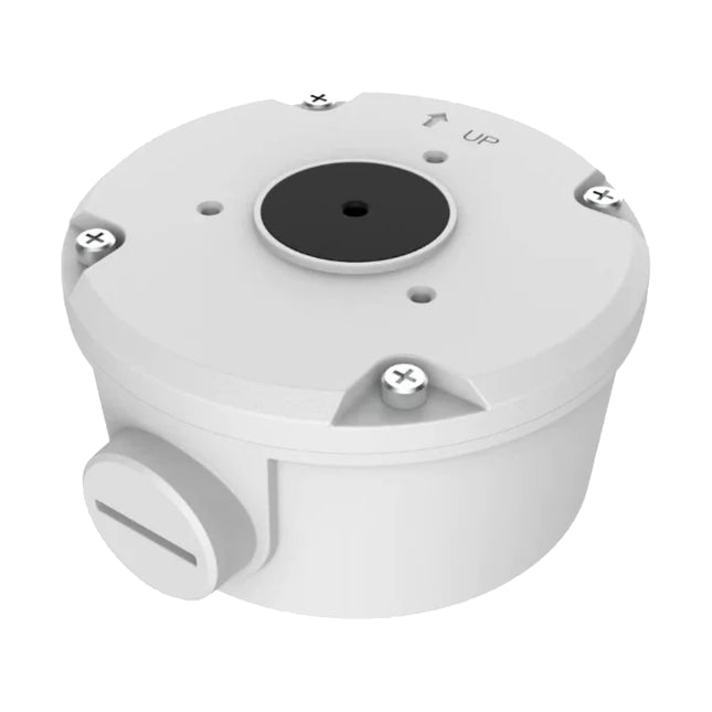 Uniview TR-JB05-B-IN white aluminum junction box for bullet and dome security camera mounting.