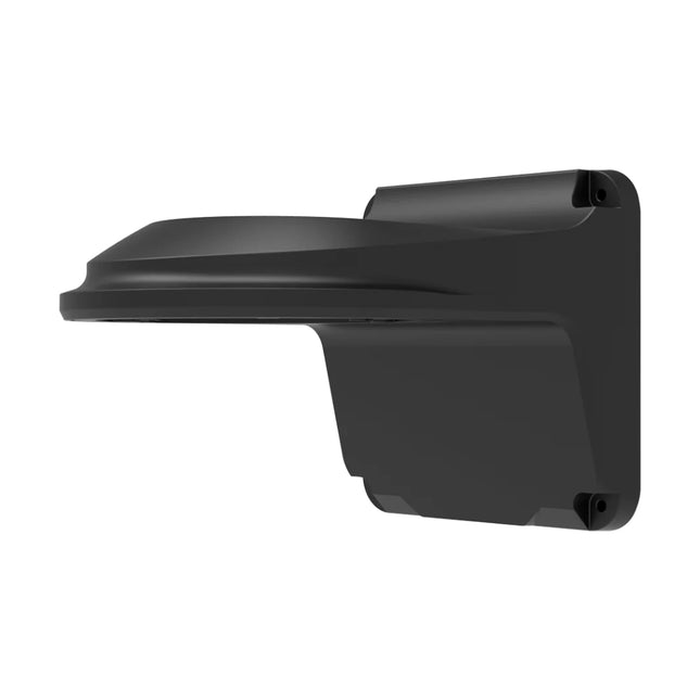 Uniview TR-JB07-WM03-F-IN-V2 black wall mount bracket with integrated junction box for dome cameras.