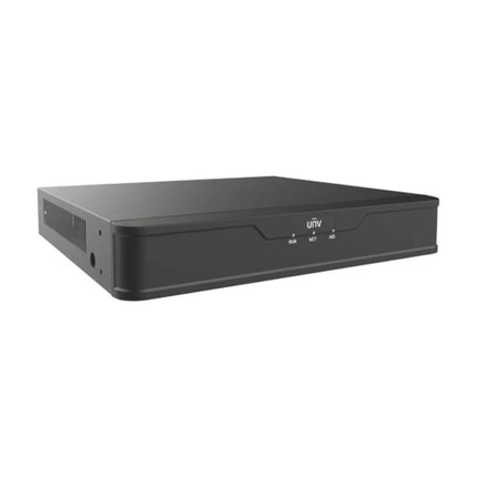Left Angled view of Uniview UNV NVR501-08B-P8 compact 4K PoE NVR