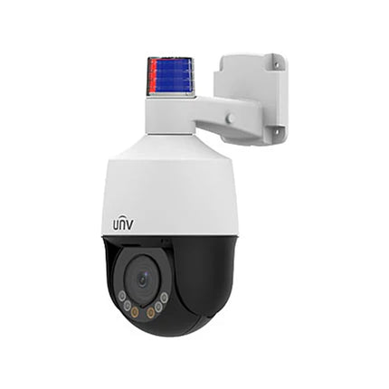Uniview UNV IPC675LFW-AX4DUPKC-VG active-deterrence mini PTZ installed outdoors (IP66)