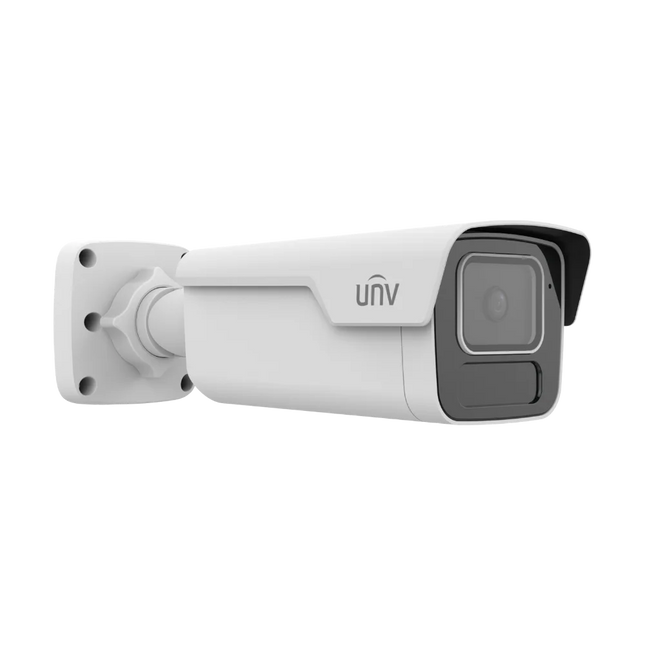 UNV 8MP (4K) LightHunter IR Fixed Bullet Camera (IPC2B18SS-ADF28K-I1) featuring 80m Smart IR and professional outdoor housing.