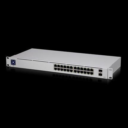 Ubiquiti UniFi 24 port Managed Gigabit Switch - 24x Gigabit Ethernet Ports, with 2xSFP - Touch Display - Fanless - GEN2 - CCTV Guru