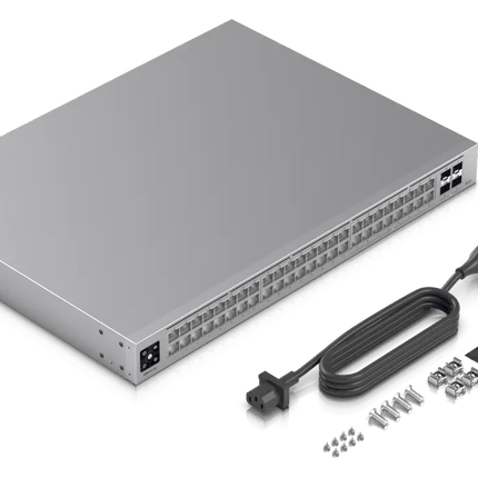 Ubiquiti Pro Max 48, 48 - port, Layer 3 Etherlighting Switch, 2.5 GbE, 16 GbE RJ45 Ports, 32 GbE RJ45 , 4 10G SFP+, Throughput 112 Gbps - CCTV Guru