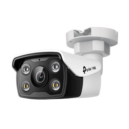 TP-Link VIGI C350 5MP Full-Colour Bullet Network Camera against a clean white background, showcasing its compact security design.