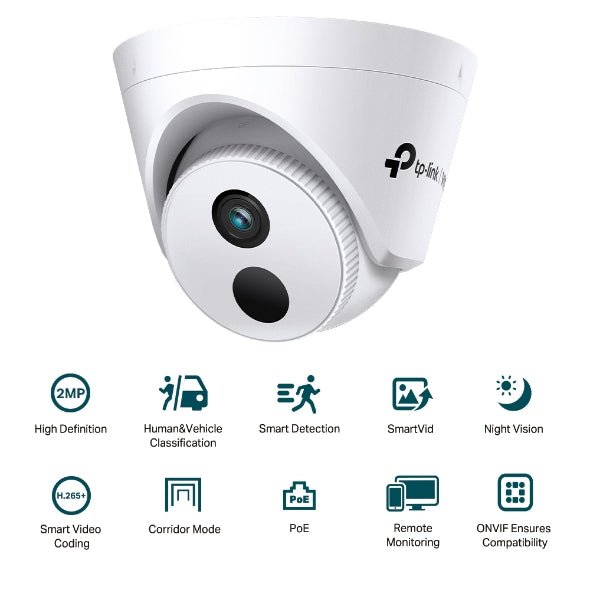 TP - Link VIGI 2MP IR Turret Network Camera - VIGI C420I(4MM) - CCTV Guru