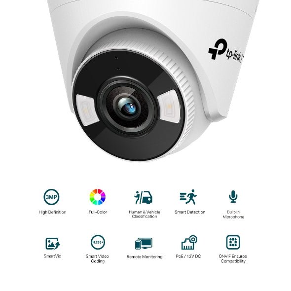 TP - Link VIGI 3MP Full - Colour Turret Network Camera - VIGI C430(4MM) - CCTV Guru
