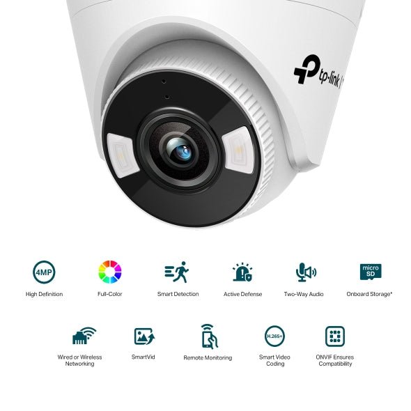 TP - Link VIGI 4MP VIGI C440 - W(4mm) Full - Colour Wi - Fi Turret Network Camera - 4mm 2YWT NWTL - VIGI - C440 - W - 4 - CCTV Guru