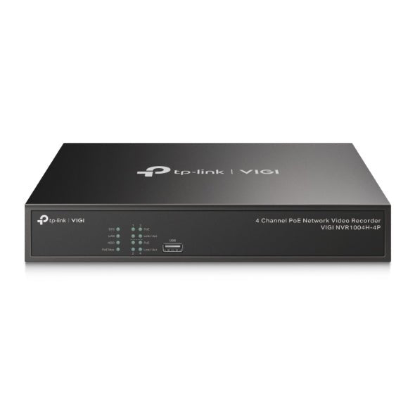 TP - Link VIGI 4 Channel PoE+ Network Video Recorder - VIGI NVR1004H - 4P - CCTV Guru
