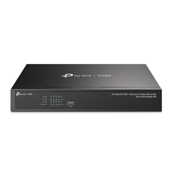 TP - Link VIGI NVR1008H - 8P 8 Channel PoE+ Network Video Recorder, 24/7 Continuous Recording，4K HDMI Video Output & 16MP Decoding Capacity (LD) - CCTV Guru