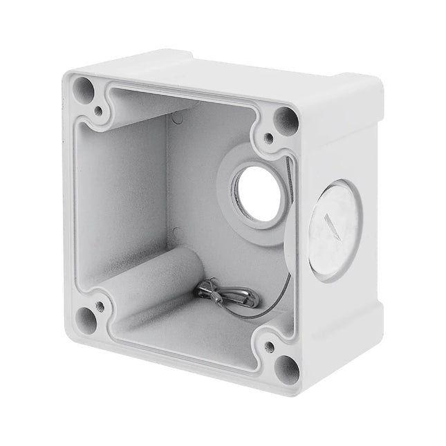 Vivotek AM-719-V01 white aluminium outdoor junction box for security camera installations in Australia.