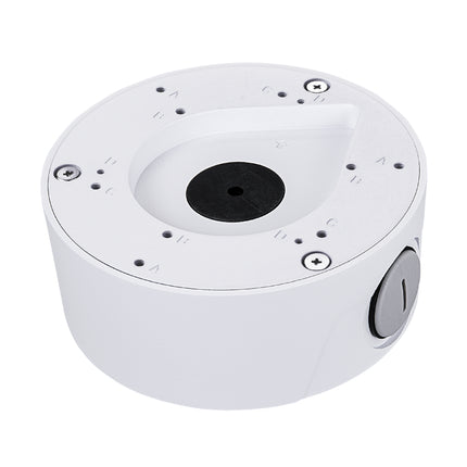 Vivotek AM-71B-V02 white aluminium waterproof junction conduit box for outdoor security camera mounting in Australia.